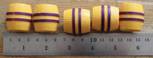 Large plastic yellow barrels - large,