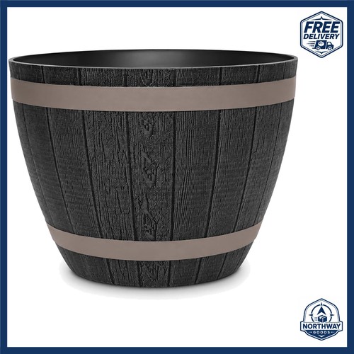 Round dark grey plastic - round,