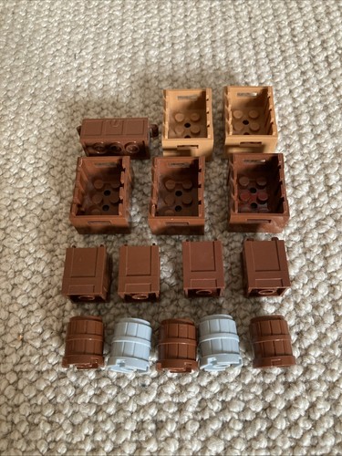 Lego brown and grey boxes - brown,