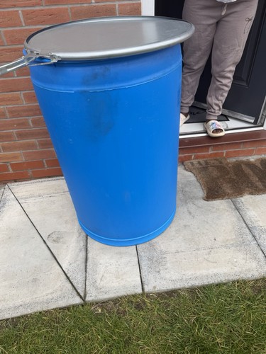 Blue plastic drum - drum, with