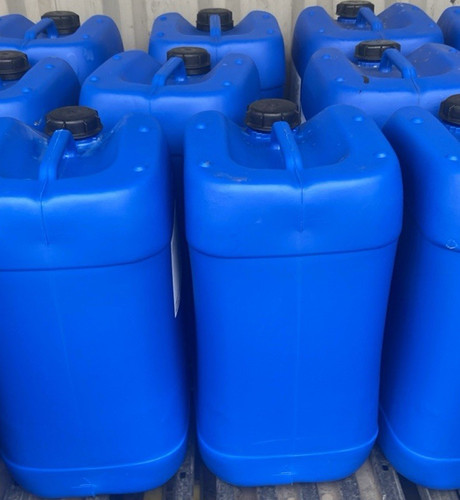 Blue plastic storage barrell - storage,