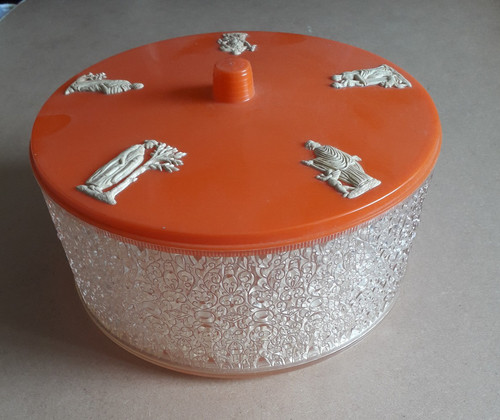Vintage orange clear plastic - vintage,